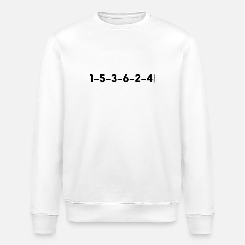 Firing sequence R6 1–5–3–6–2–4 - Stanley/Stella ROLLER Unisex Organic Sweatshirt - white