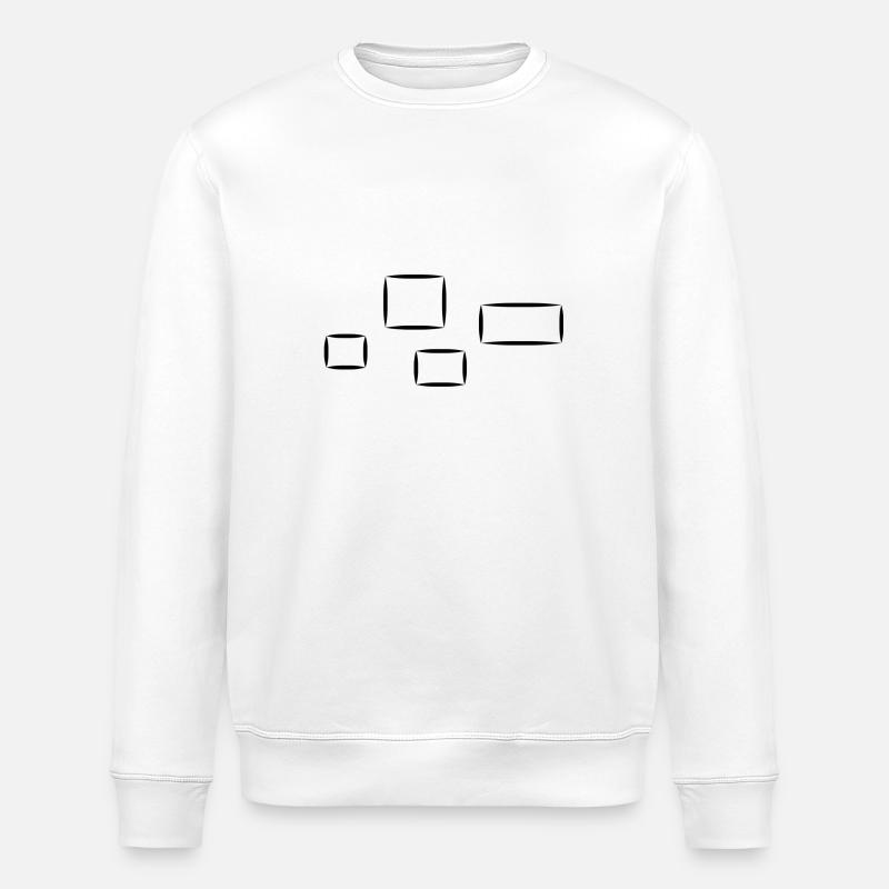 Four Squares Square Shape Icon - Stanley/Stella ROLLER Unisex Organic Sweatshirt - white