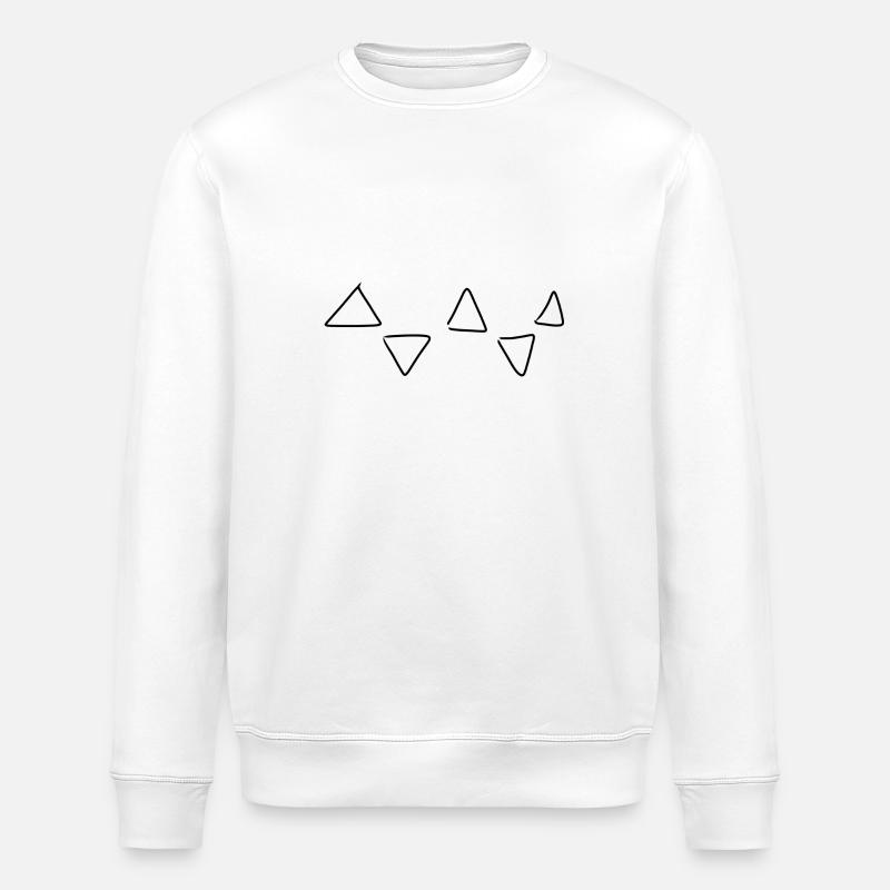 Triangular pattern - Stanley/Stella ROLLER Unisex Organic Sweatshirt - white