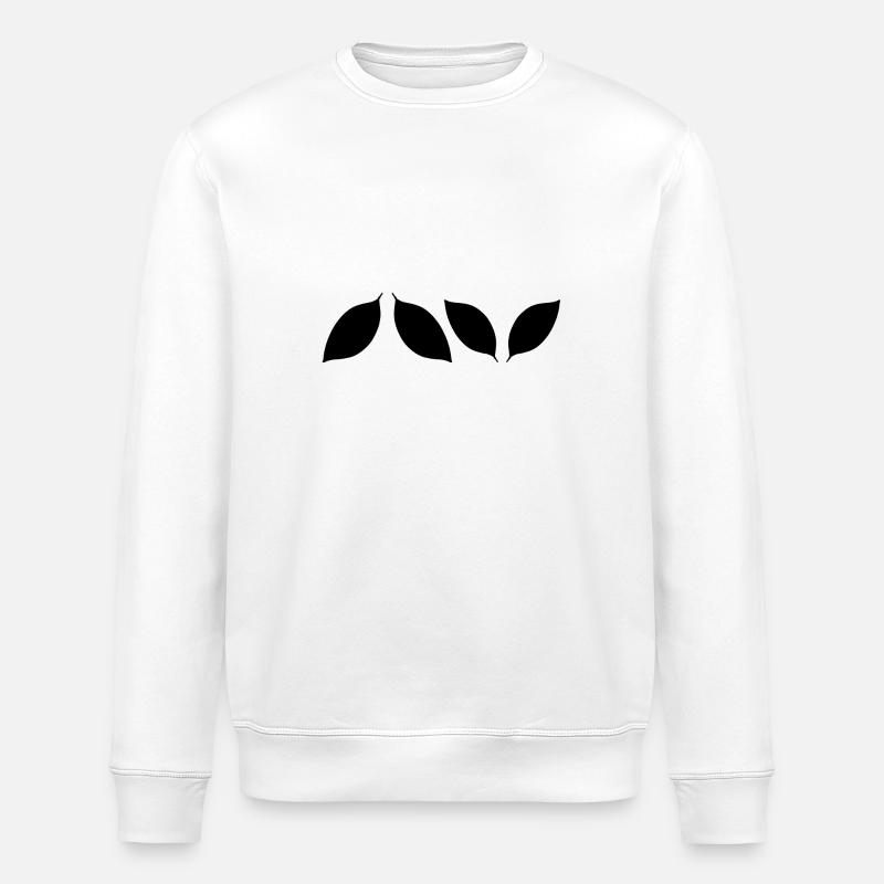 Four Leaves Leaf Icon Shapes - Stanley/Stella ROLLER Unisex Organic Sweatshirt - white