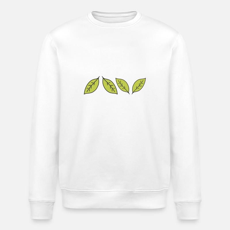 vier Blätter blatt symbol - Stanley/Stella Unisex Bio-Sweatshirt ROLLER - Weiß
