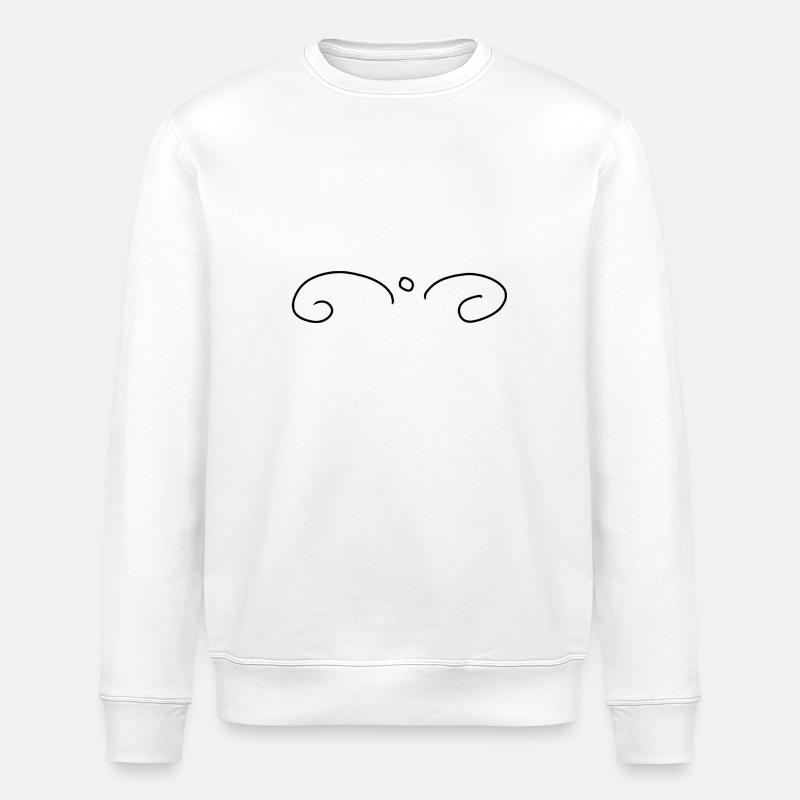 Muster Symbol Striche Bogen - Stanley/Stella Unisex Bio-Sweatshirt ROLLER - Weiß