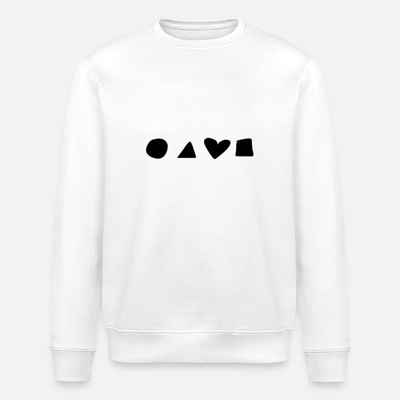 shape, heart, circle, triangle, square - Stanley/Stella ROLLER Unisex Organic Sweatshirt - white