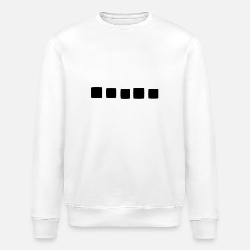 Formes d’icônes carrées carrées - Sweat bio ROLLER Stanley/Stella Unisexe - blanc