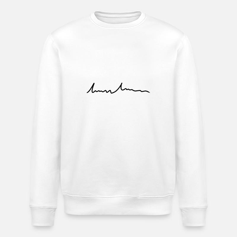 Police de ligne Texte Grass - Sweat bio ROLLER Stanley/Stella Unisexe - blanc