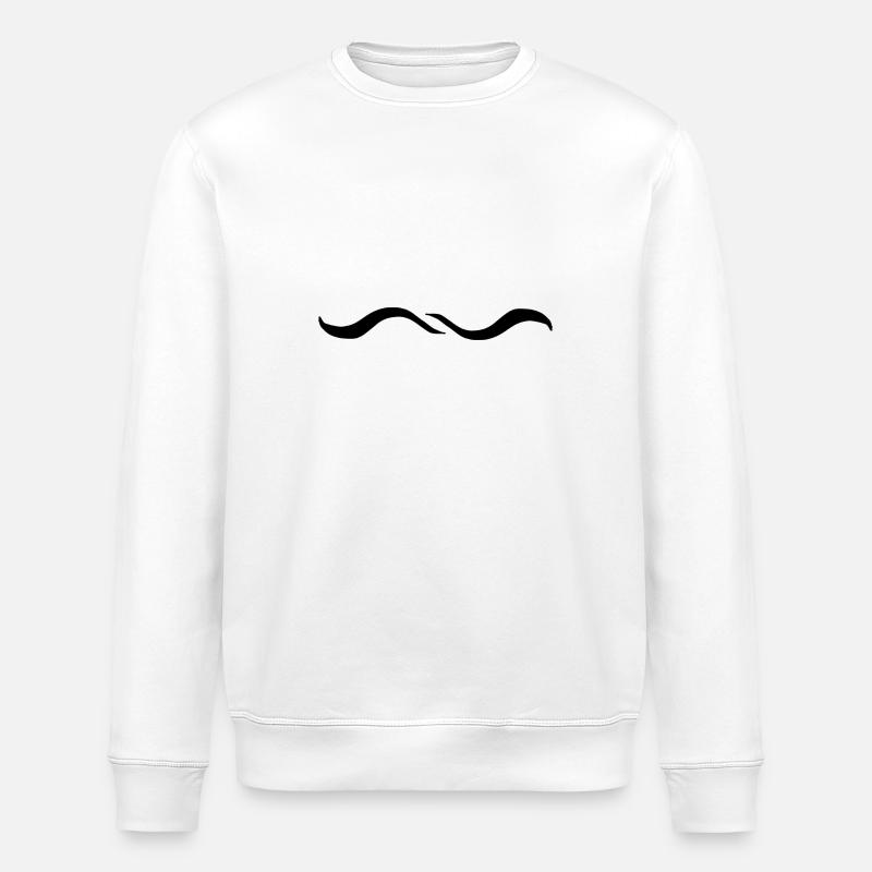 Two Wave Wave Line - Stanley/Stella ROLLER Unisex Organic Sweatshirt - white