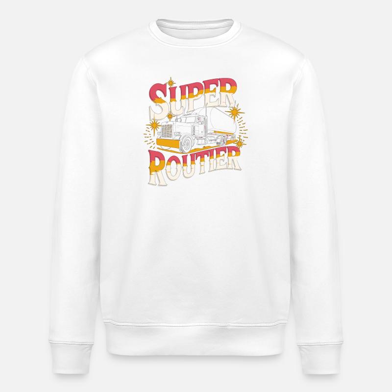 Super routier - Sweat bio ROLLER Stanley/Stella Unisexe - blanc