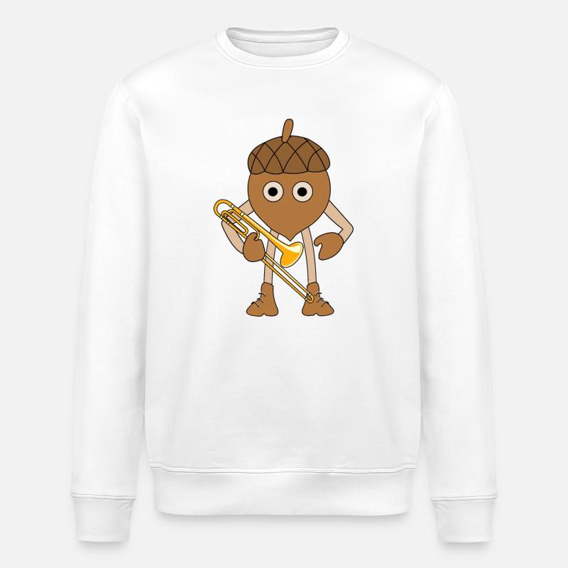 Trombone Nut - Stanley/Stella ROLLER Unisex Organic Sweatshirt - white