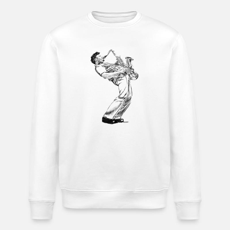 Saksofonist - Stanley/Stella Unisex Bio-Sweatshirt ROLLER - Weiß