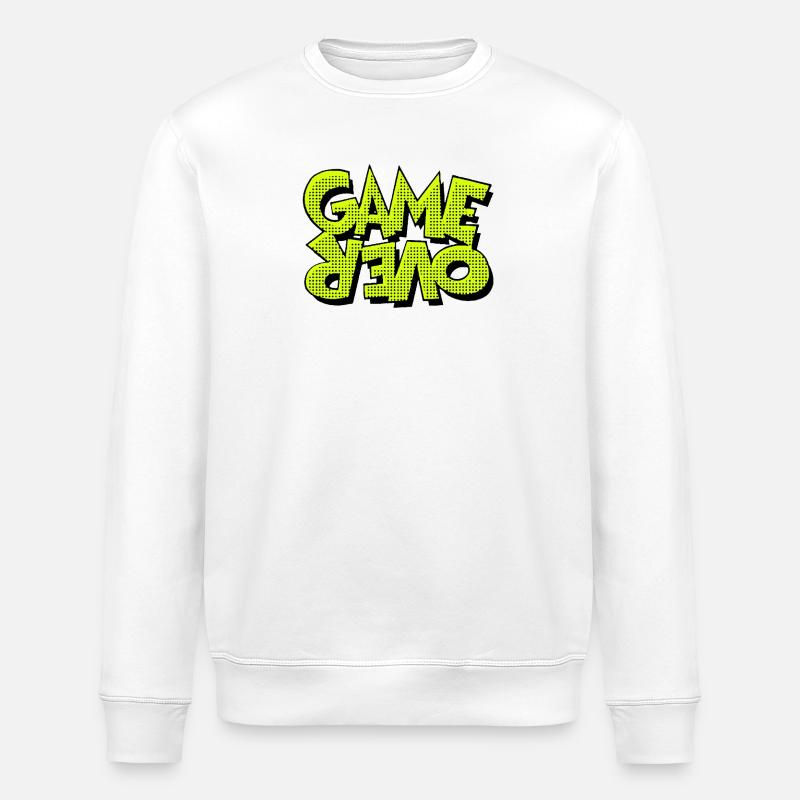 Game Over Retro-Pixel-Design - Stanley/Stella Unisex Bio-Sweatshirt ROLLER - Weiß