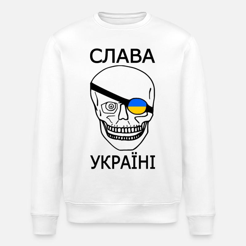Slava ukraini - Sweat bio ROLLER Stanley/Stella Unisexe - blanc