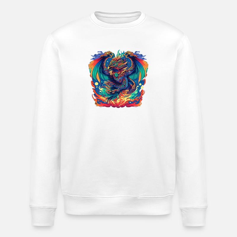 Azteken Vogel - Stanley/Stella Unisex Bio-Sweatshirt ROLLER - Weiß