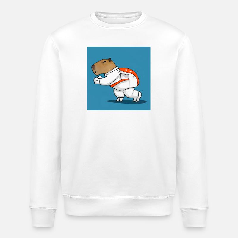 Astronaute de Capybara - Sweat bio ROLLER Stanley/Stella Unisexe - blanc