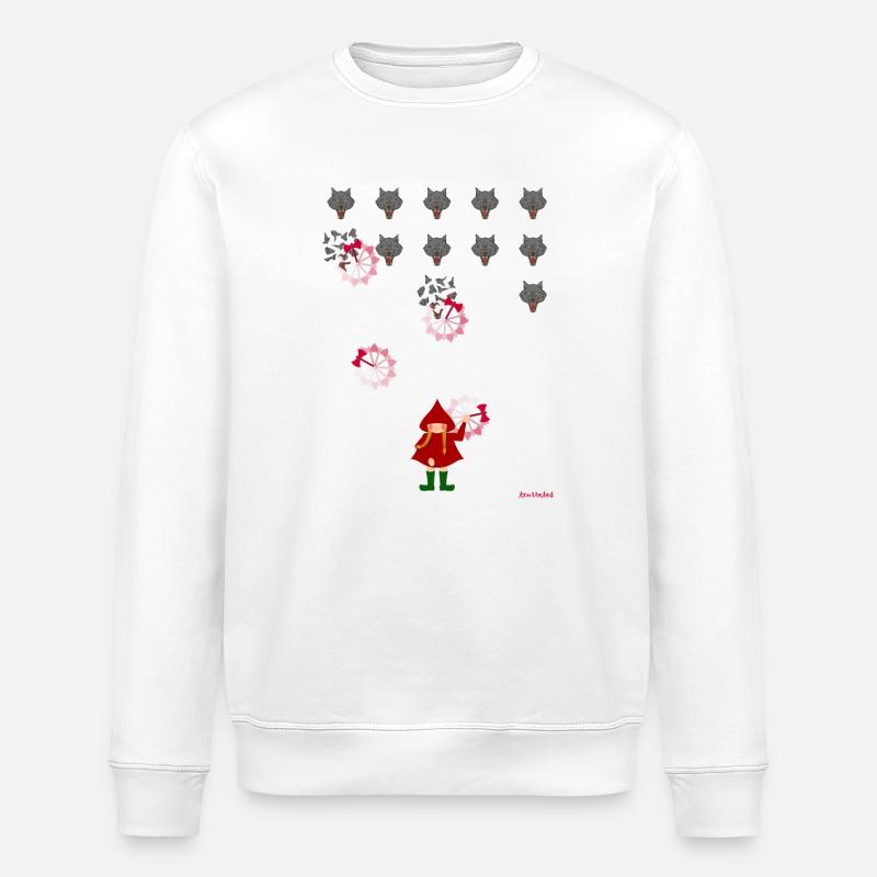 Rotkäppchen spielen - Stanley/Stella Unisex Bio-Sweatshirt ROLLER - Weiß