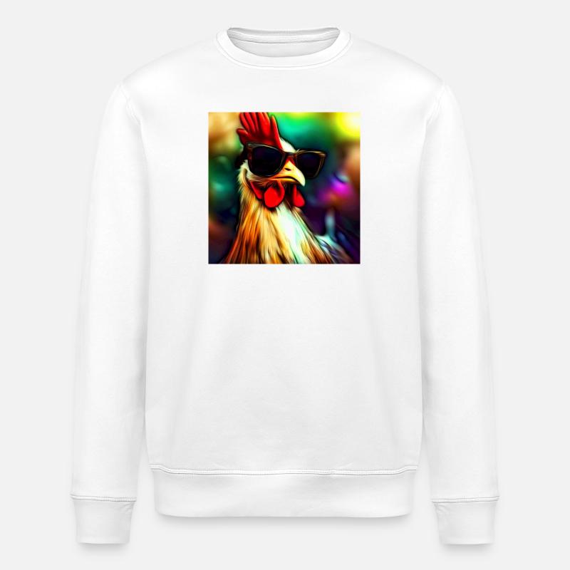 Fancy Chicken III - Stanley/Stella Unisex Bio-Sweatshirt ROLLER - Weiß