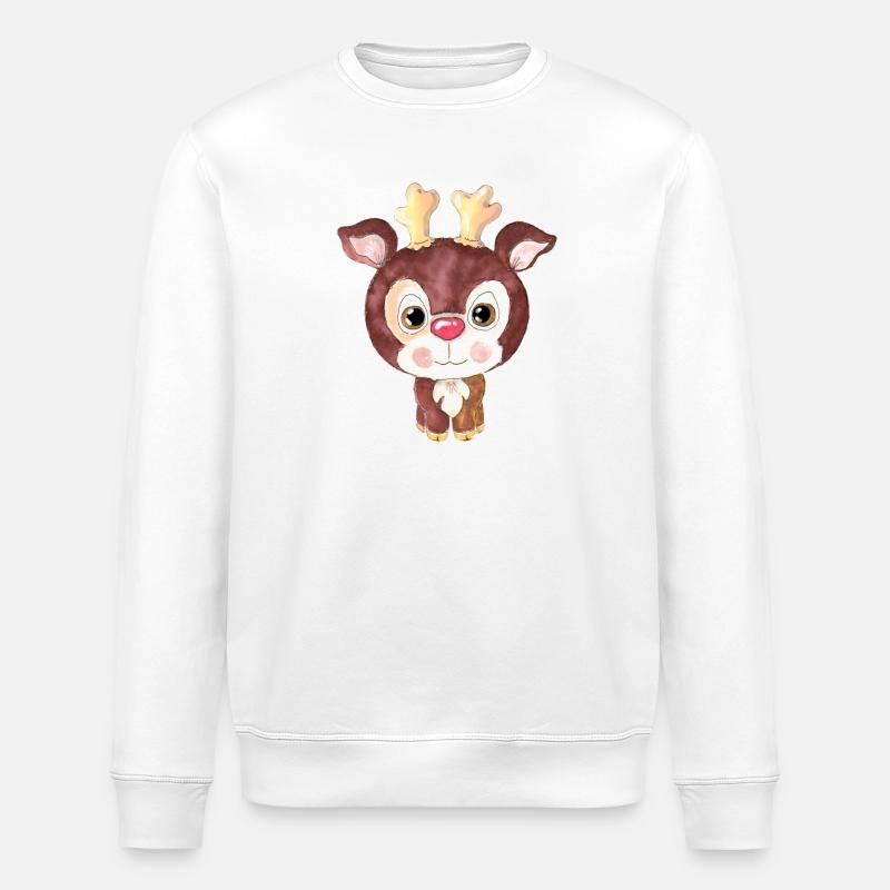 Rudolph das Rentier - Stanley/Stella Unisex Bio-Sweatshirt ROLLER - Weiß