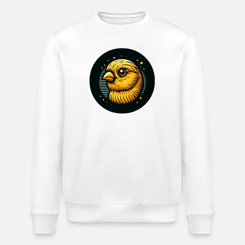 Bande dessinée Canari Oiseau Jaune - Sweat bio ROLLER Stanley/Stella Unisexe - blanc