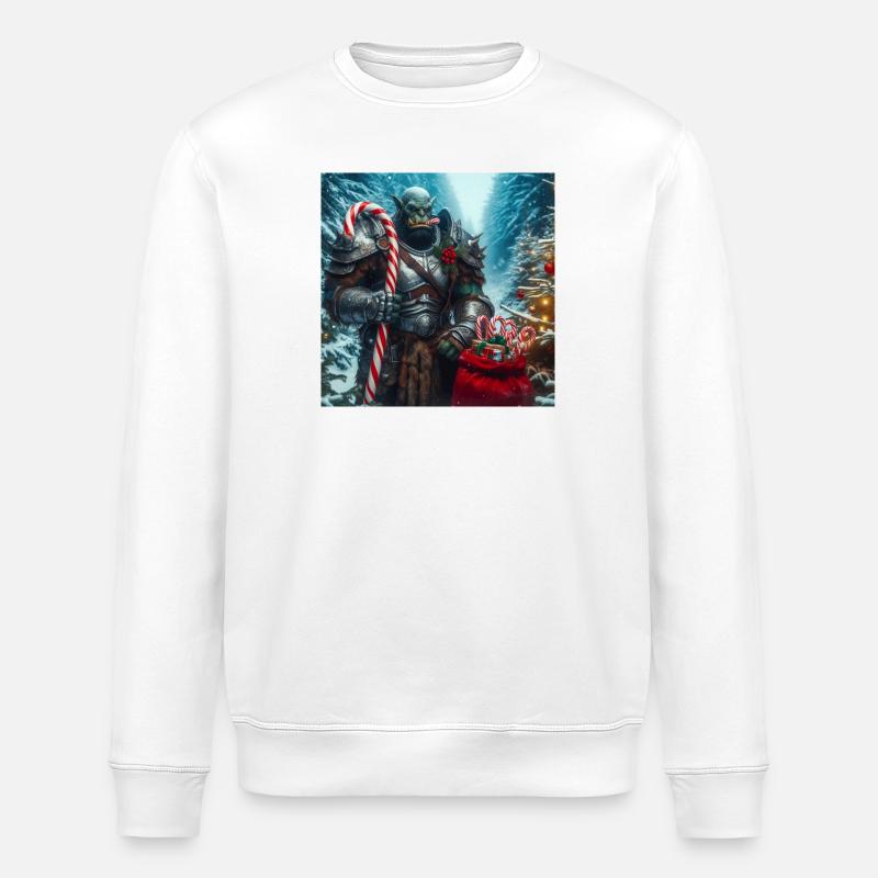 Orc Weihnachten 3 - Stanley/Stella Unisex Bio-Sweatshirt ROLLER - Weiß