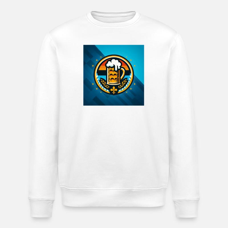 Bier Logo 4 - Stanley/Stella Unisex Bio-Sweatshirt ROLLER - Weiß