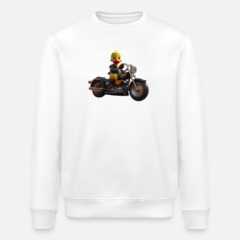 Motorrad Ente - Stanley/Stella Unisex Bio-Sweatshirt ROLLER - Weiß
