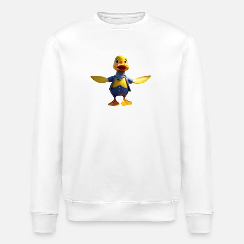 Ente mit Flügeln - Stanley/Stella Unisex Bio-Sweatshirt ROLLER - Weiß