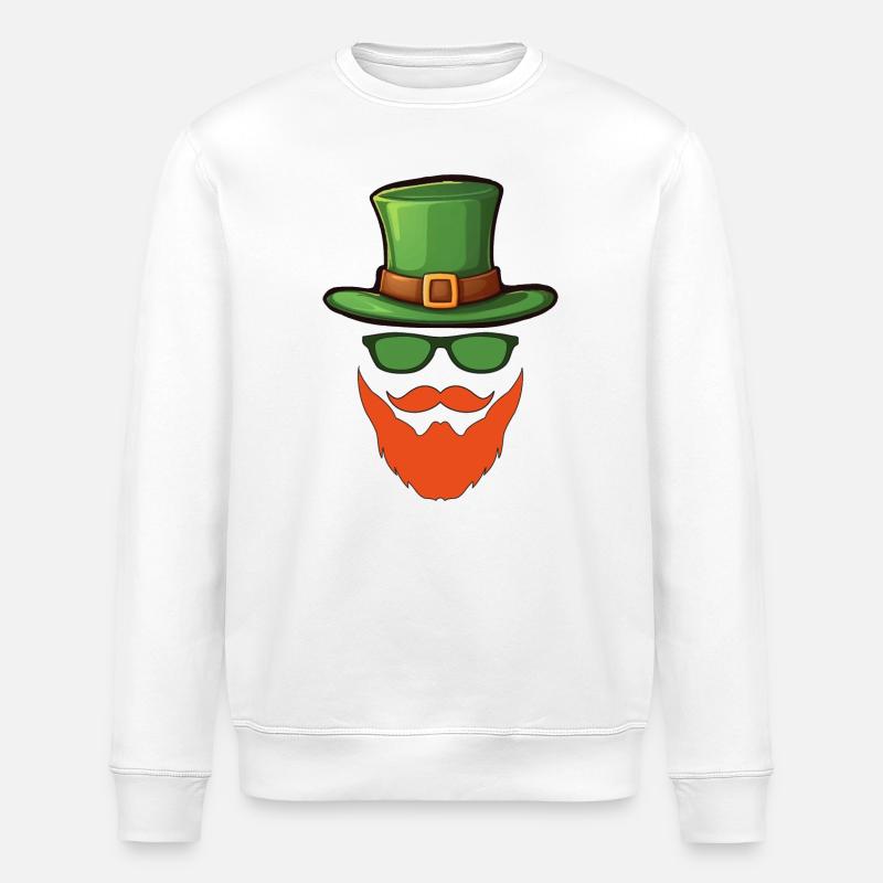 St. Patrick's Day - Stanley/Stella Unisex Bio-Sweatshirt ROLLER - Weiß