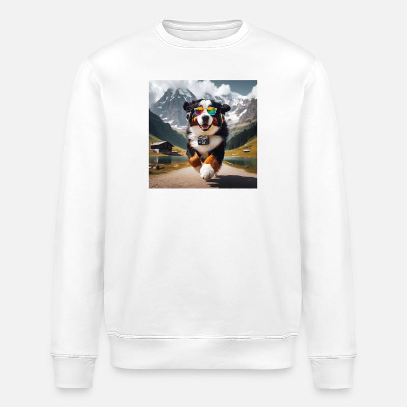 Berner Sennenhund - Stanley/Stella Unisex Bio-Sweatshirt ROLLER - Weiß