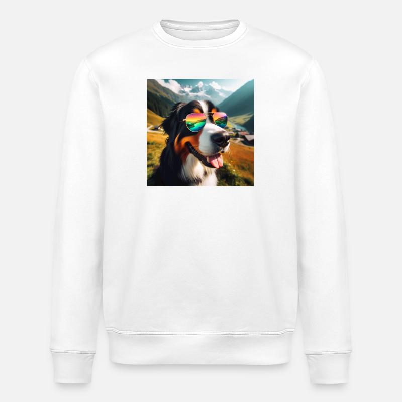 Berner Sennenhund - Stanley/Stella Unisex Bio-Sweatshirt ROLLER - Weiß