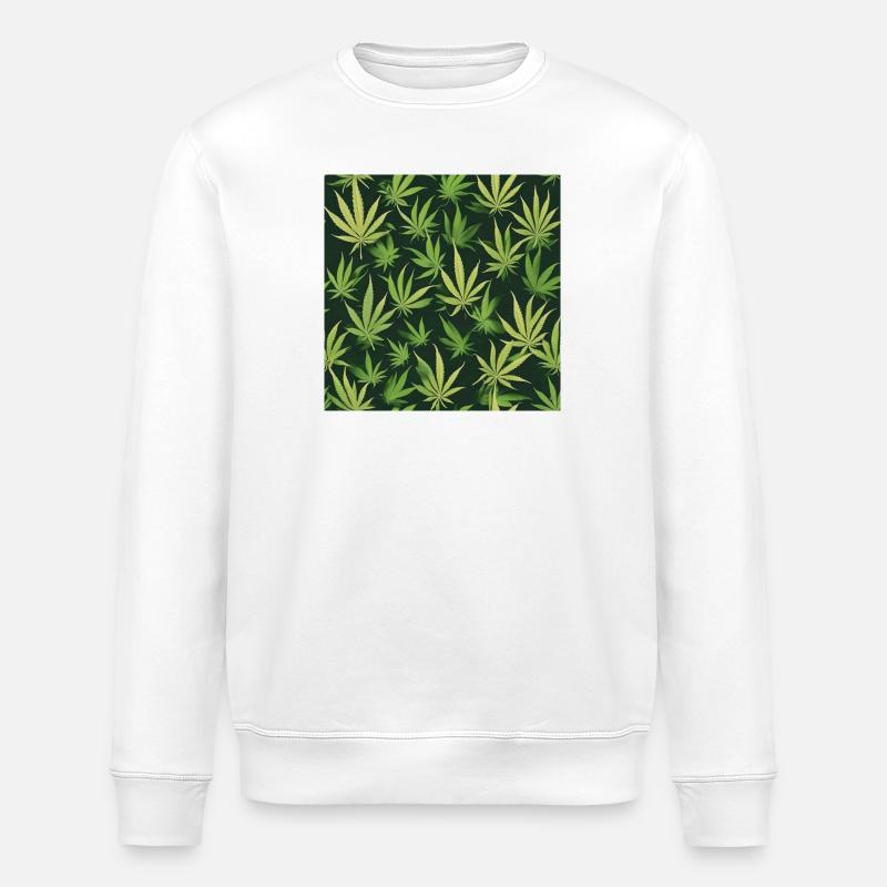 cannabis - Stanley/Stella ROLLER Unisex Organic Sweatshirt - white
