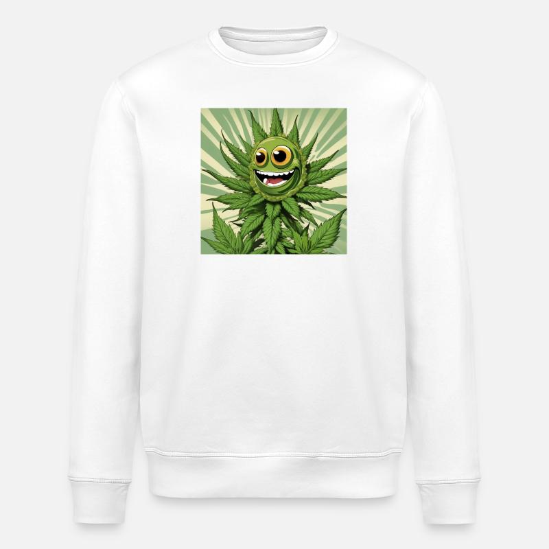 Cannabis 3 - Stanley/Stella Unisex Bio-Sweatshirt ROLLER - Weiß