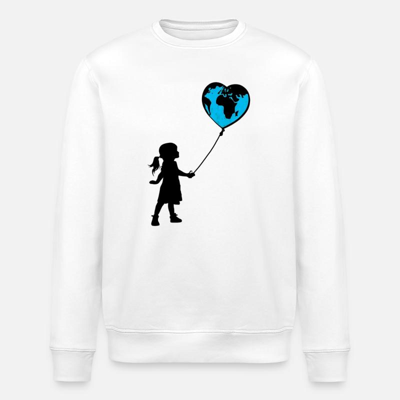 Planet Erde - Stanley/Stella Unisex Bio-Sweatshirt ROLLER - Weiß