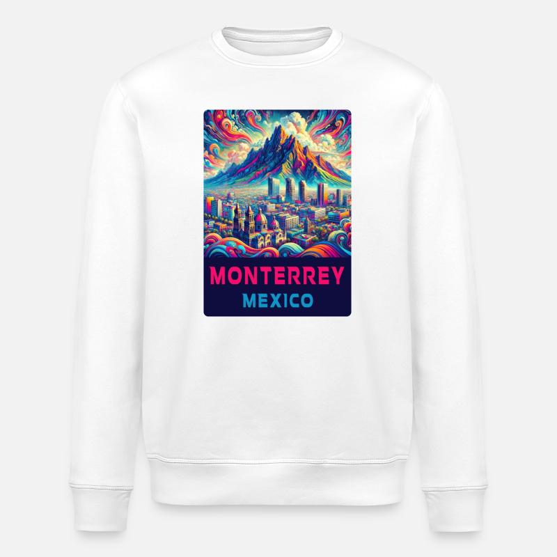 Design de Monterrey au Mexique - Sweat bio ROLLER Stanley/Stella Unisexe - blanc