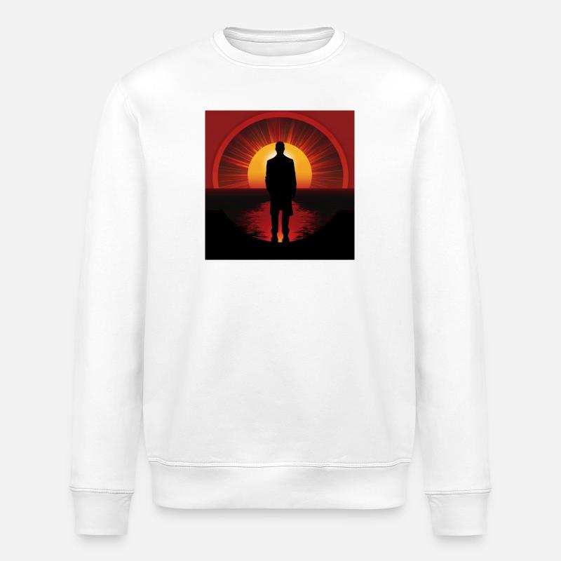 Coucher de soleil Ombre Vagabond - Sweat bio ROLLER Stanley/Stella Unisexe - blanc