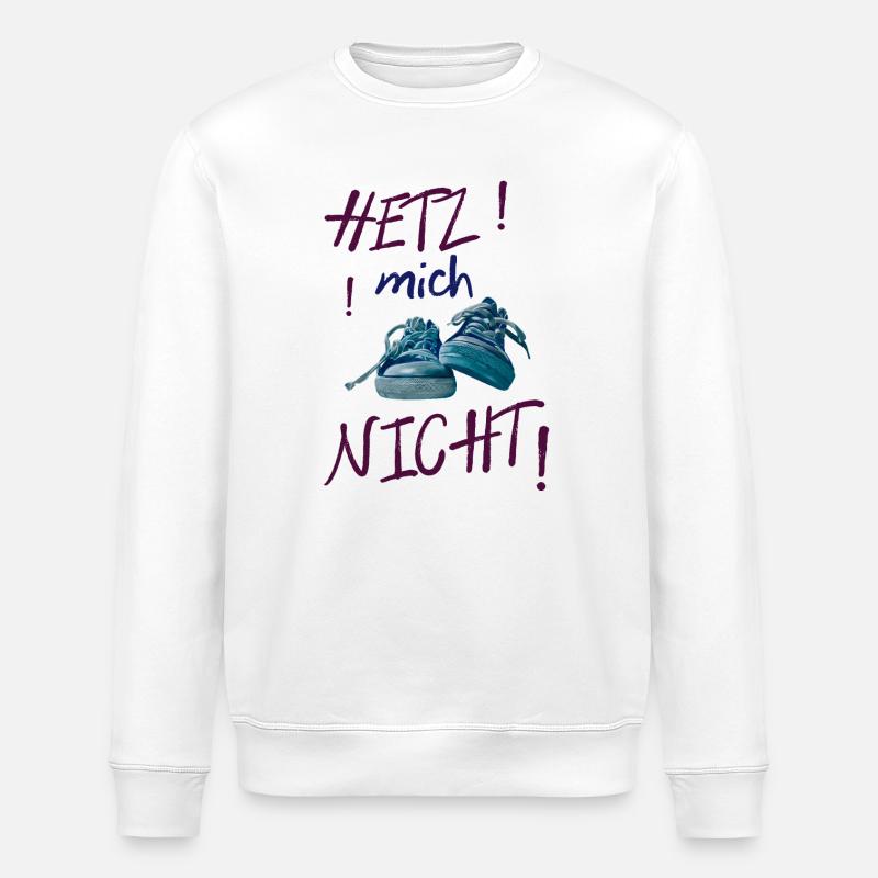 Bunte Sneaker-Statement nicht hetzen - Stanley/Stella Unisex Bio-Sweatshirt ROLLER - Weiß