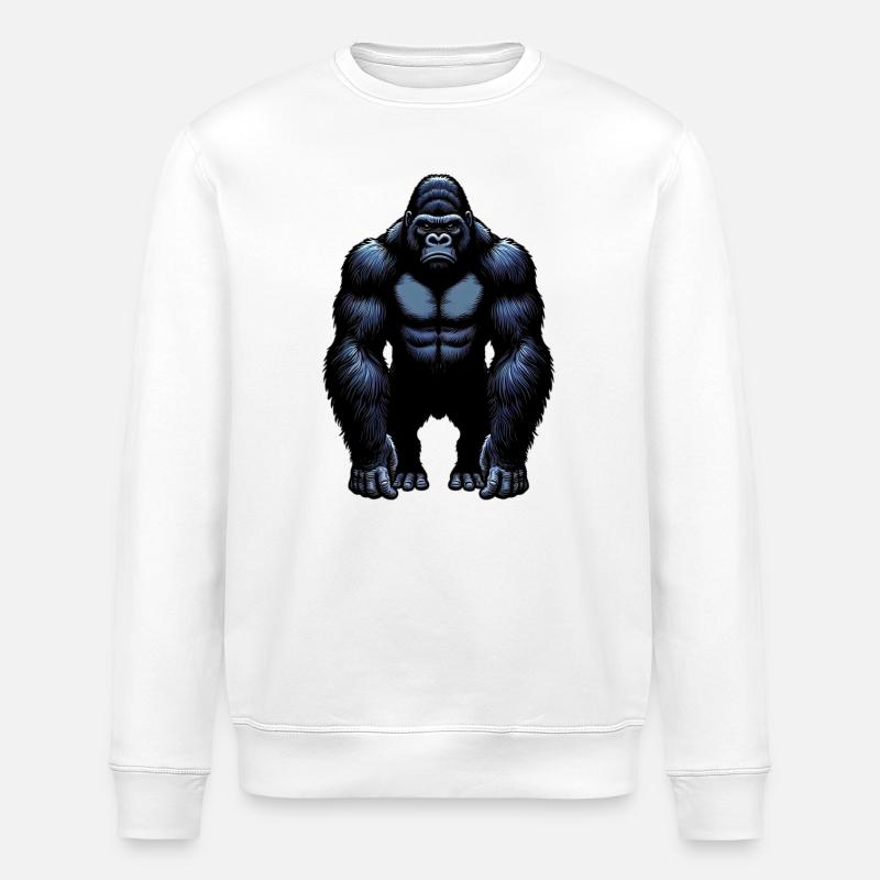 Gorille - Sweat bio ROLLER Stanley/Stella Unisexe - blanc