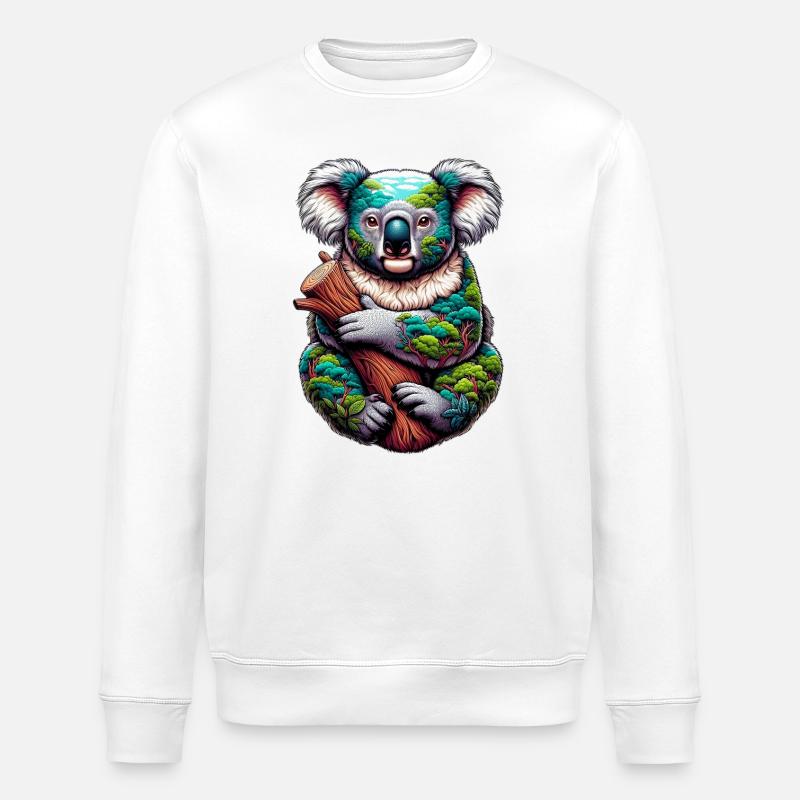 Koala - Sweat bio ROLLER Stanley/Stella Unisexe - blanc