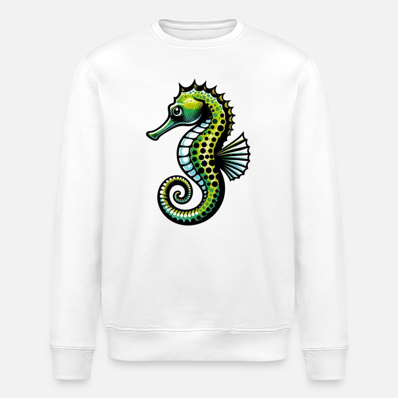 Seepferdchen - Stanley/Stella Unisex Bio-Sweatshirt ROLLER - Weiß