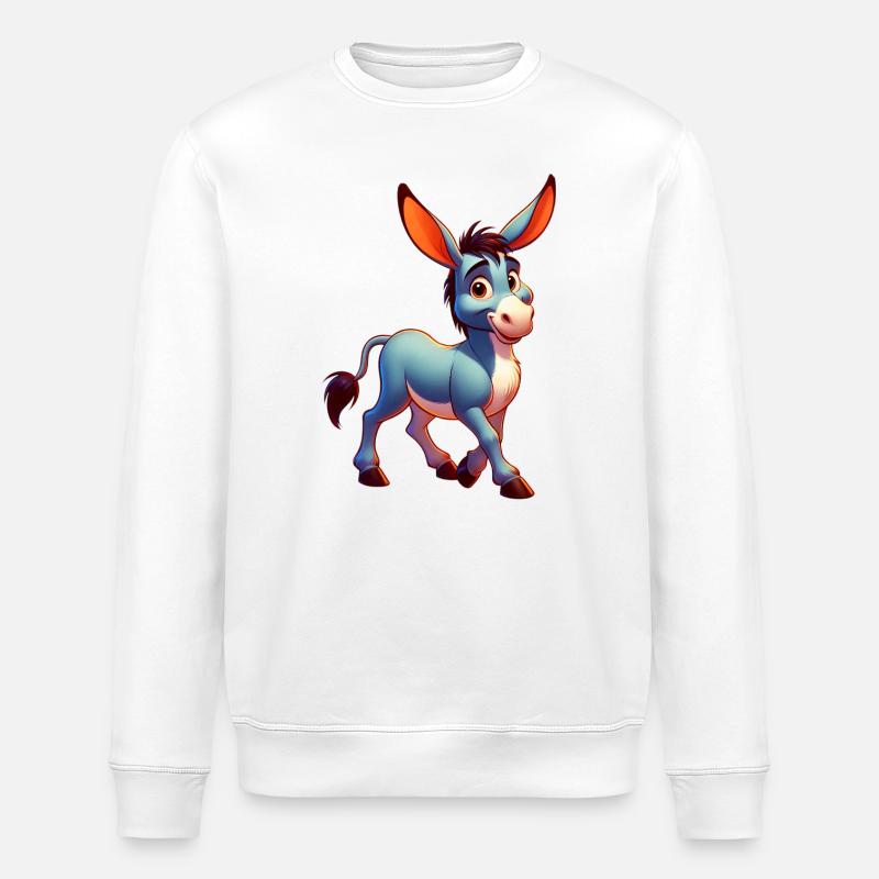 Esel-Maultier - Stanley/Stella Unisex Bio-Sweatshirt ROLLER - Weiß