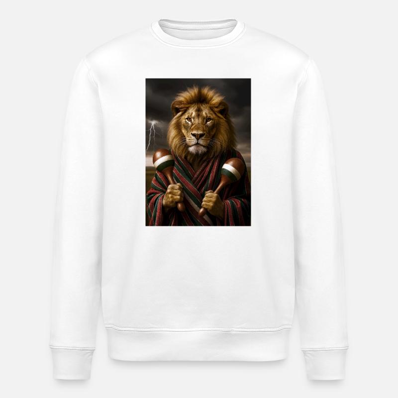 Löwe bei den Maracas - Stanley/Stella Unisex Bio-Sweatshirt ROLLER - Weiß