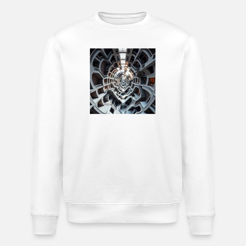Atrium en escalier en colimaçon - Sweat bio ROLLER Stanley/Stella Unisexe - blanc