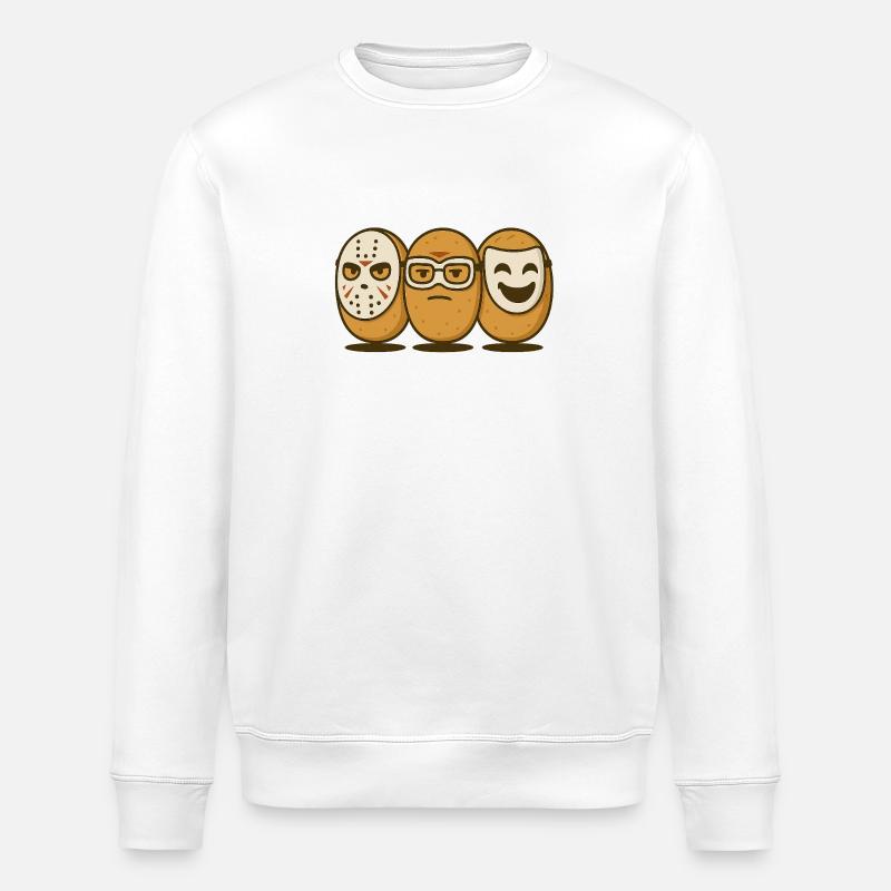 Die Brötchen-Bande – Masken-Edition - Stanley/Stella Unisex Bio-Sweatshirt ROLLER - Weiß
