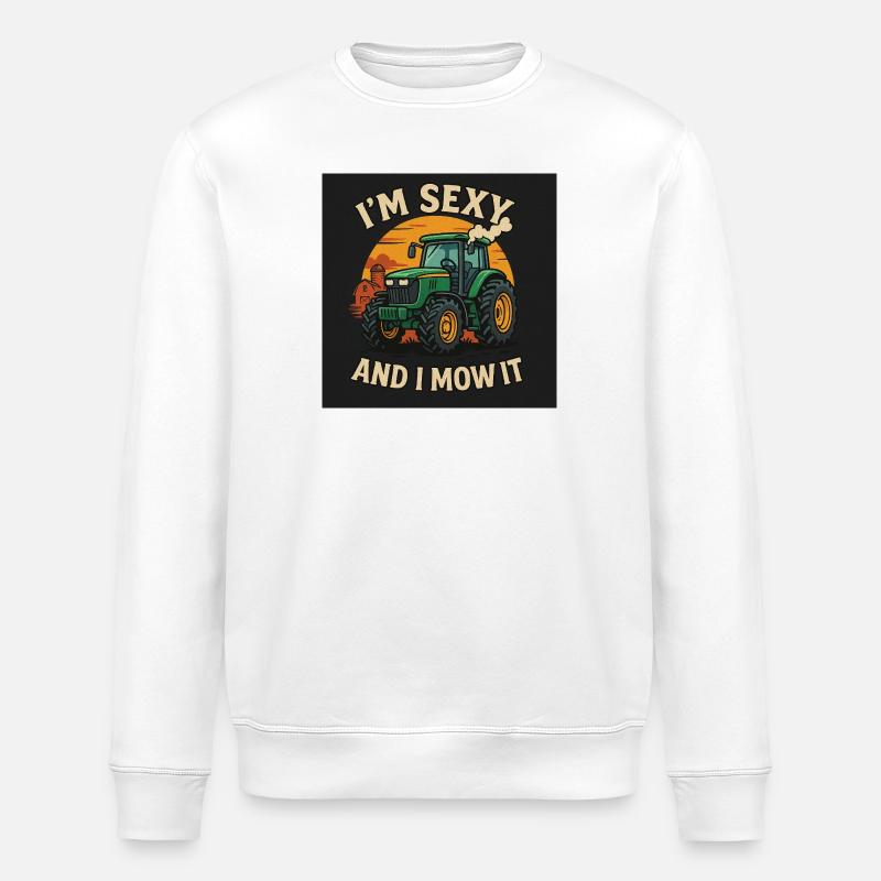 Traktor TShirt Format - Stanley/Stella Unisex Bio-Sweatshirt ROLLER - Weiß