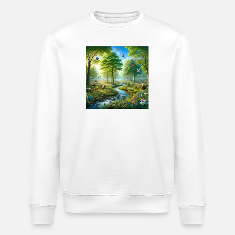Rêve de nature harmonieuse - Sweat bio ROLLER Stanley/Stella Unisexe - blanc