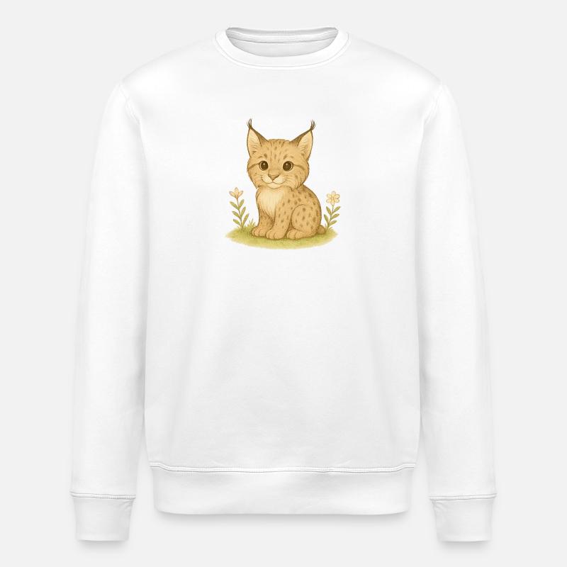 Forêt nordique - Lynx - Sweat bio ROLLER Stanley/Stella Unisexe - blanc
