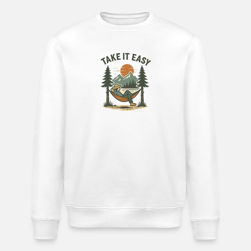 Take It Easy - Stanley/Stella ROLLER Unisex Organic Sweatshirt - white