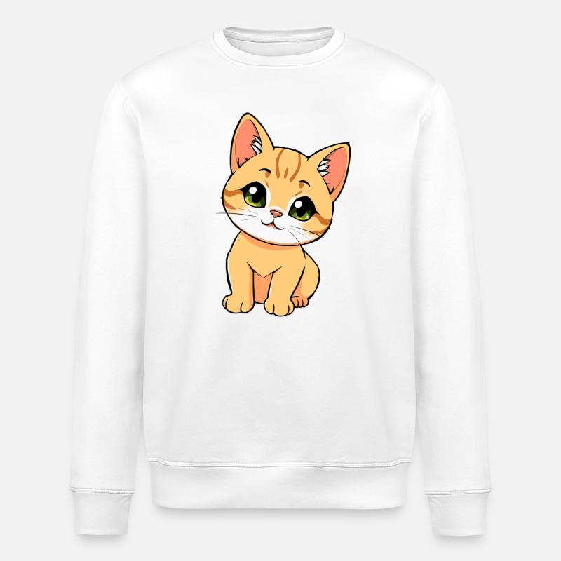 Chat mignon - Sweat bio ROLLER Stanley/Stella Unisexe - blanc