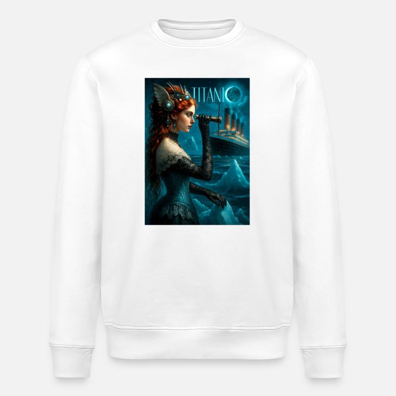 Titanisch - Stanley/Stella Unisex Bio-Sweatshirt ROLLER - Weiß