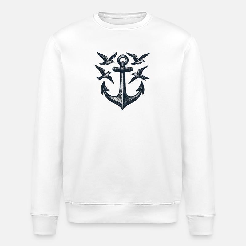 Anker Möwe - Stanley/Stella Unisex Bio-Sweatshirt ROLLER - Weiß