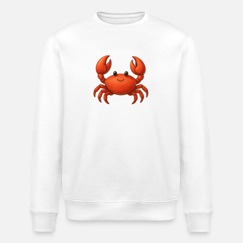 Dessin animé du crabe rouge - Sweat bio ROLLER Stanley/Stella Unisexe - blanc