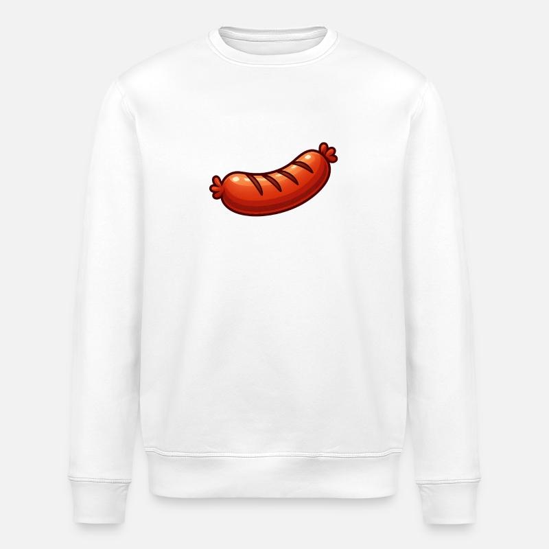 Happy Bratwurst dessin animé - Sweat bio ROLLER Stanley/Stella Unisexe - blanc
